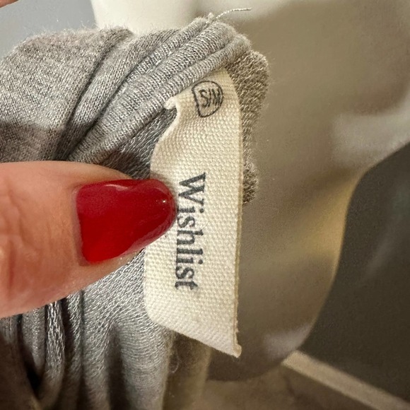 Wishlist Gray V Neck Sweatshirt Size S/M - Picture 5 of 6